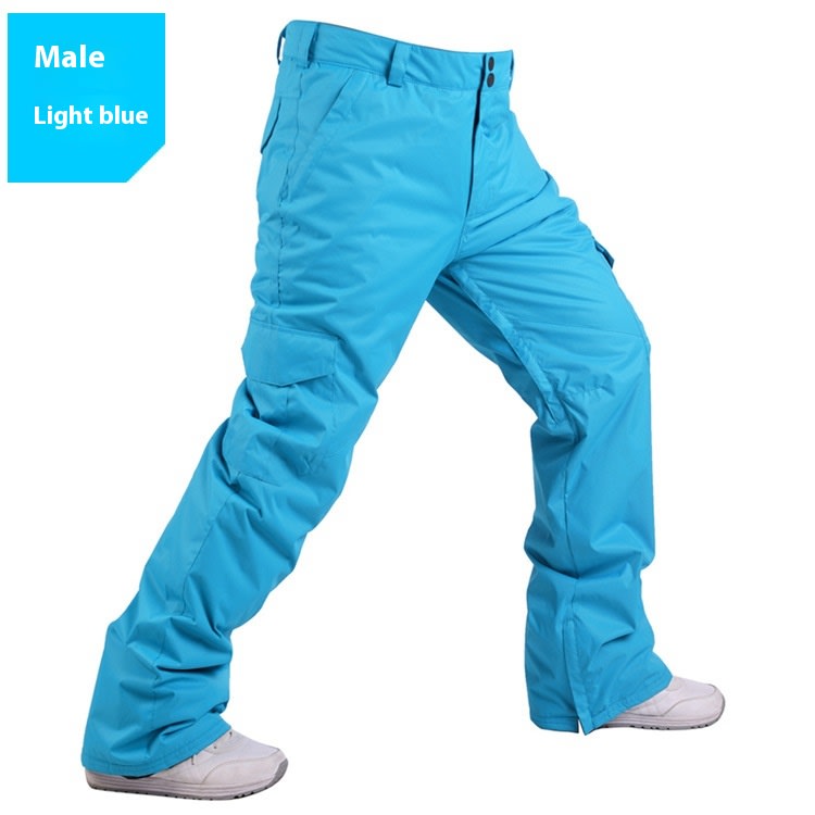 Men's Warm Thickened Loose Version Ski Pants view 11