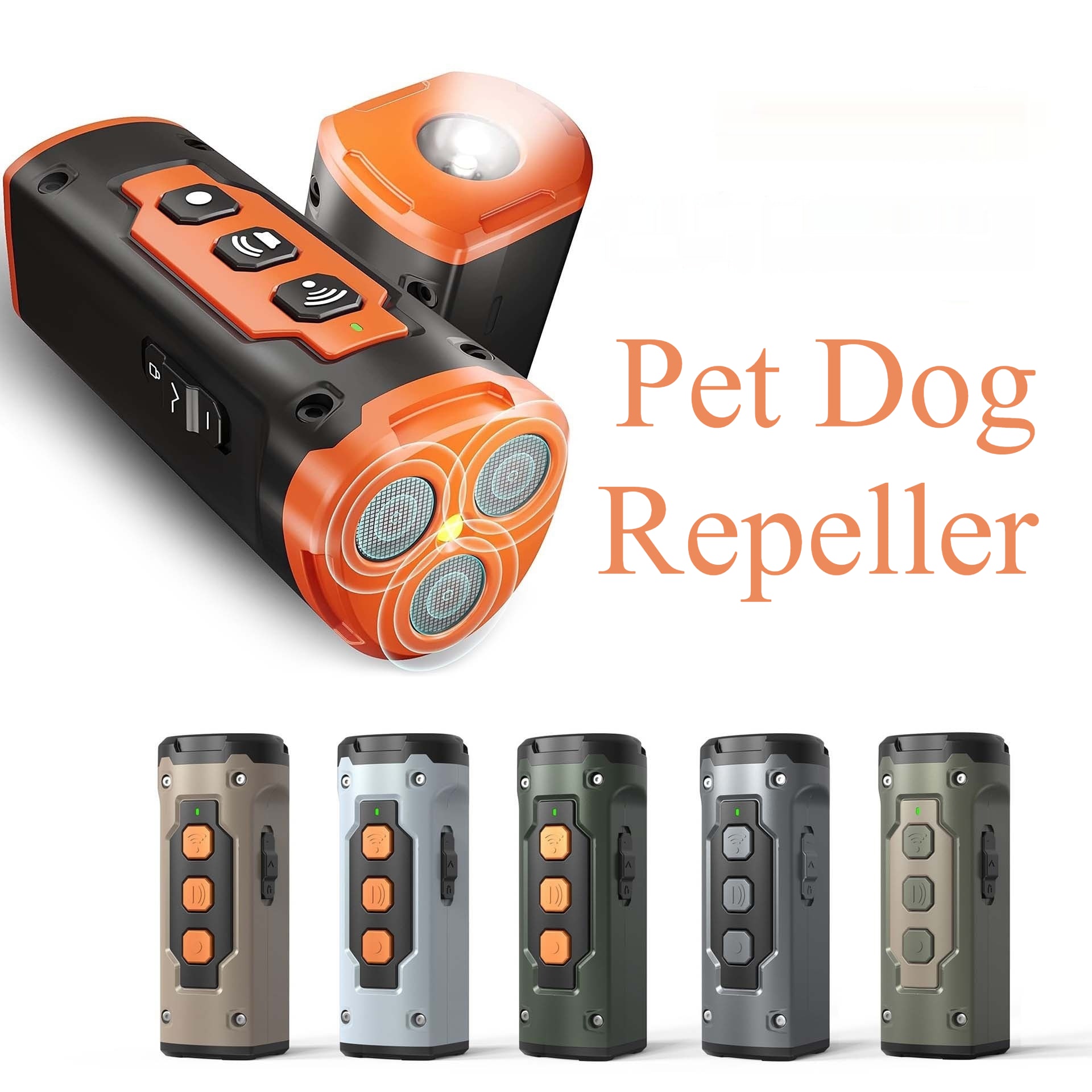 Dog Drive Ultrasonic Three-head Bark Plug Torch Dog Drive Artifact Anti Dog Bark Deterrent Device With LED Flashlight view 3