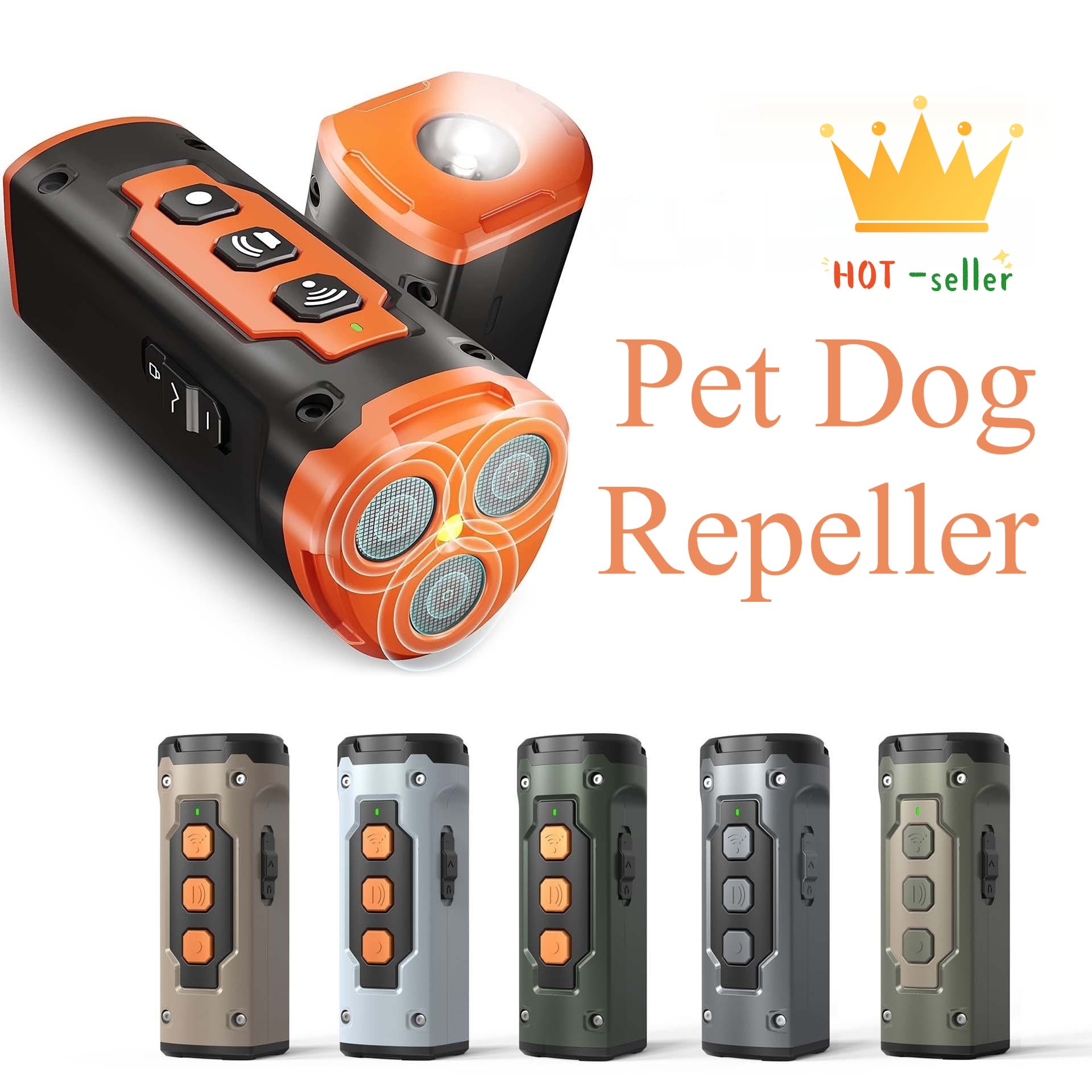 Dog Drive Ultrasonic Three-head Bark Plug Torch Dog Drive Artifact Anti Dog Bark Deterrent Device With LED Flashlight view 5