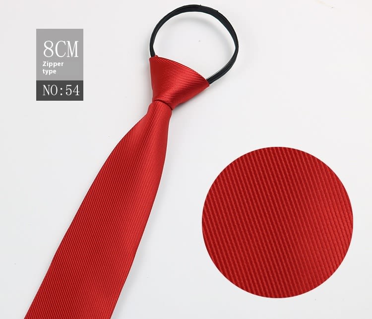 Black Men's Tie Striped Blue Business Tie Lazy Zip Tie In Stock Wholesale Pull Peels view 57