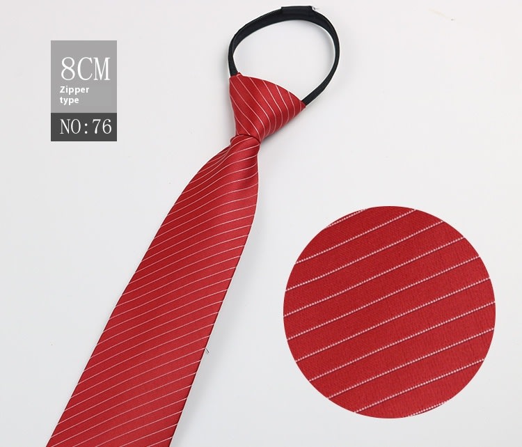 Black Men's Tie Striped Blue Business Tie Lazy Zip Tie In Stock Wholesale Pull Peels view 48