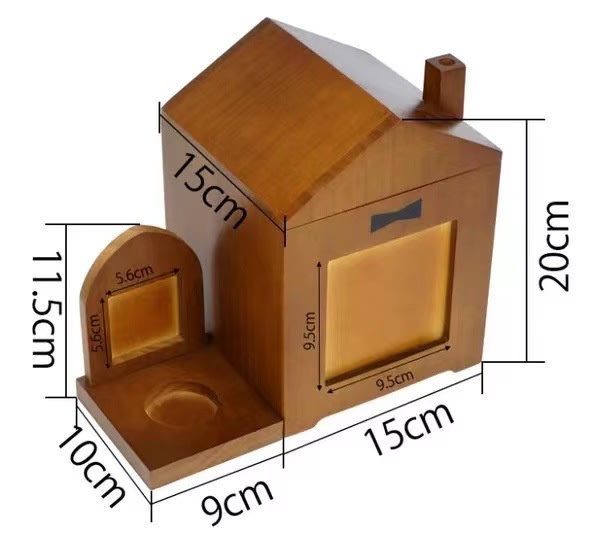 Pet Urn Solid Wood Memorial Wooden Box Animal Cremation Funeral Products view 2