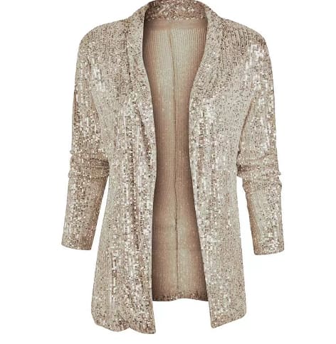 Sequined Long Sleeve Elegant Small Blazer view 2