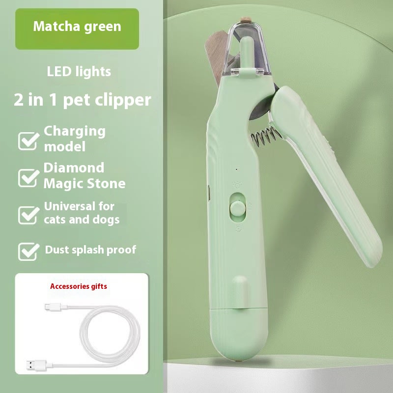 2 In 1 Pet Nail Clippers With Led Light Dog Cat Special Blood Line Scissors Multifunction Animals Paw Nail Trimmer Pet Supplies view 12