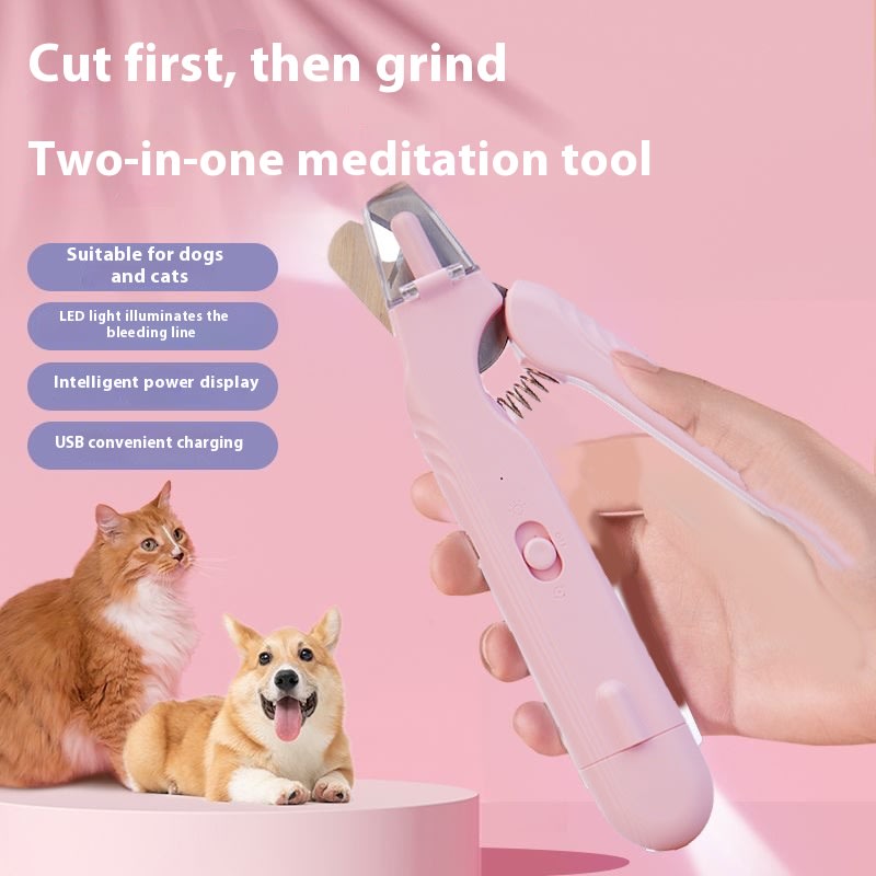 2 In 1 Pet Nail Clippers With Led Light Dog Cat Special Blood Line Scissors Multifunction Animals Paw Nail Trimmer Pet Supplies view 13