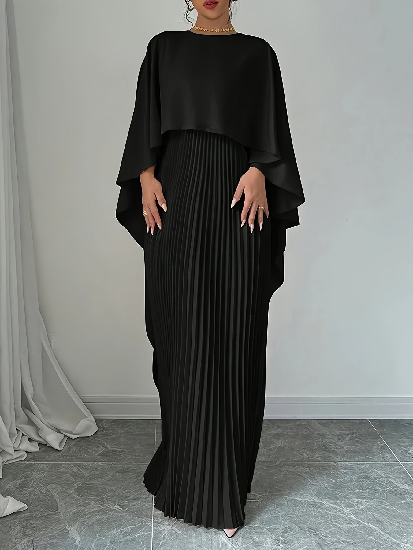 Women's Loose Batwing Sleeve Dress Fashion Casual Mid-Length Summer Dresses view 2