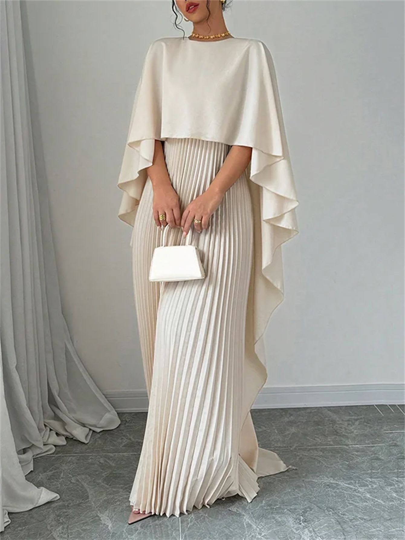 Women's Loose Batwing Sleeve Dress Fashion Casual Mid-Length Summer Dresses view 3