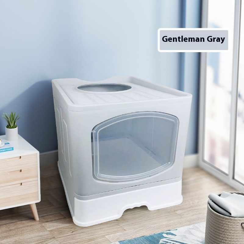 No Plus-sized Folding Litter Box Fully Enclosed Cat Toilet view 5