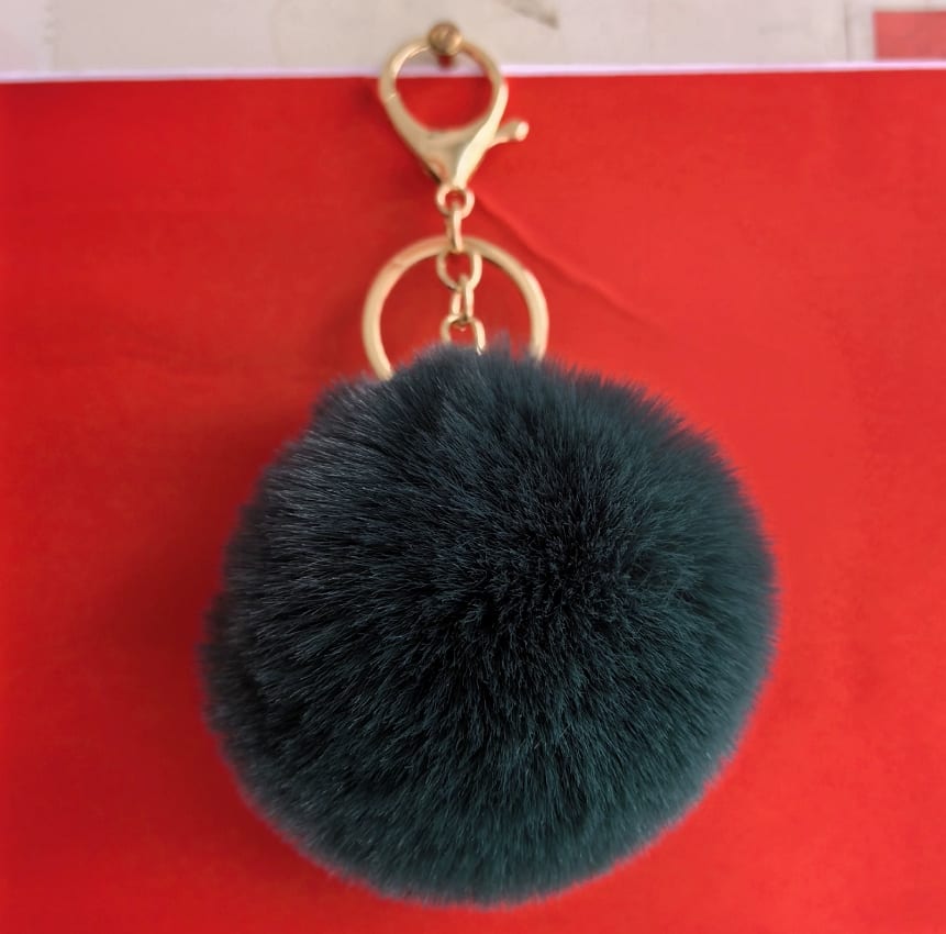 20 Colors Fluffy Fur Pom Pom Keychain Soft Faux Fur-like Ball Car Keyring Key Holder Women Bag Pendant Jewelry view 5
