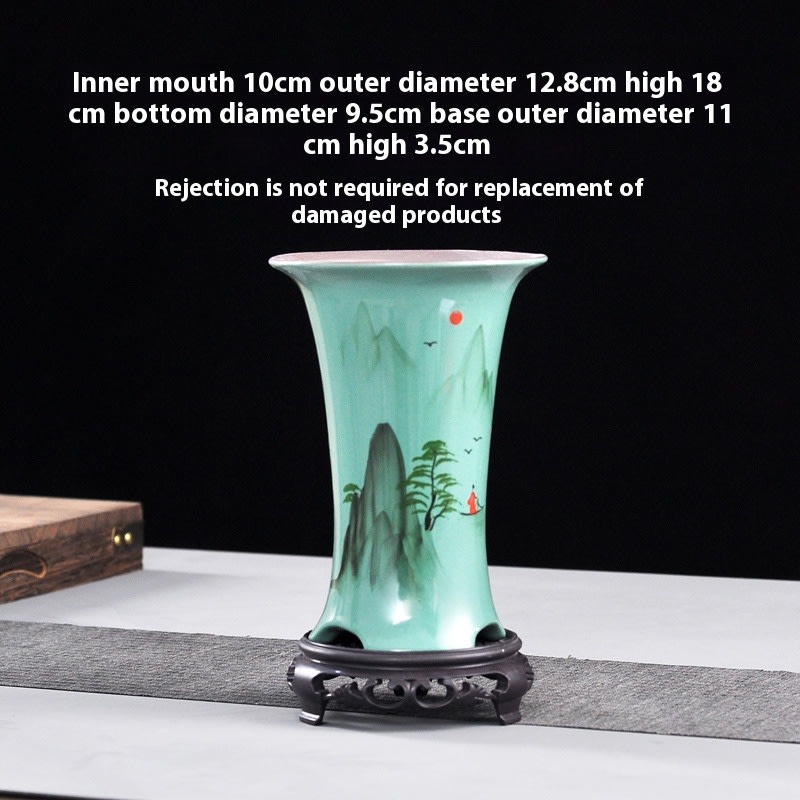 Ceramic Orchid Flower Pot Round High Chinese Style Traditional Orchid Basin view 10