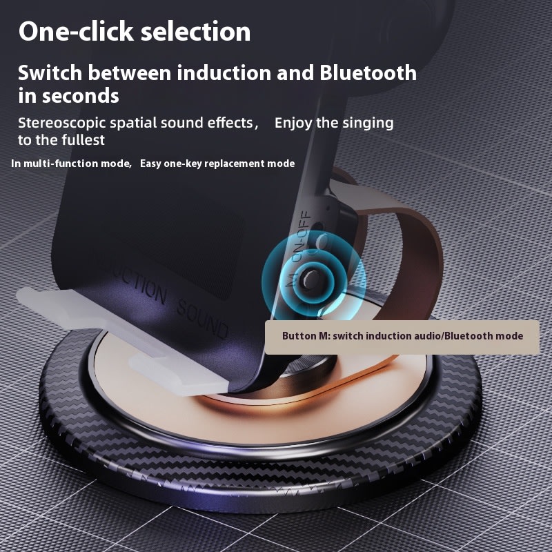 Multi-function Audio Integrated Desktop Folding Portable Induction Bluetooth Mobile Phone Stand view 7