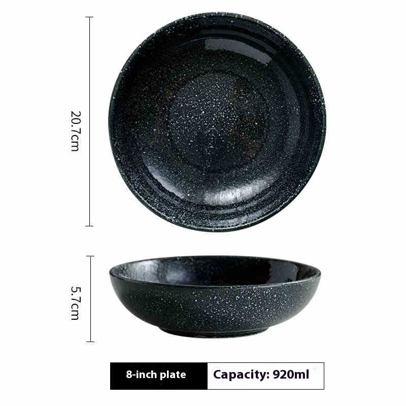Household Ceramic Plates Creative Steak Round Plate view 5