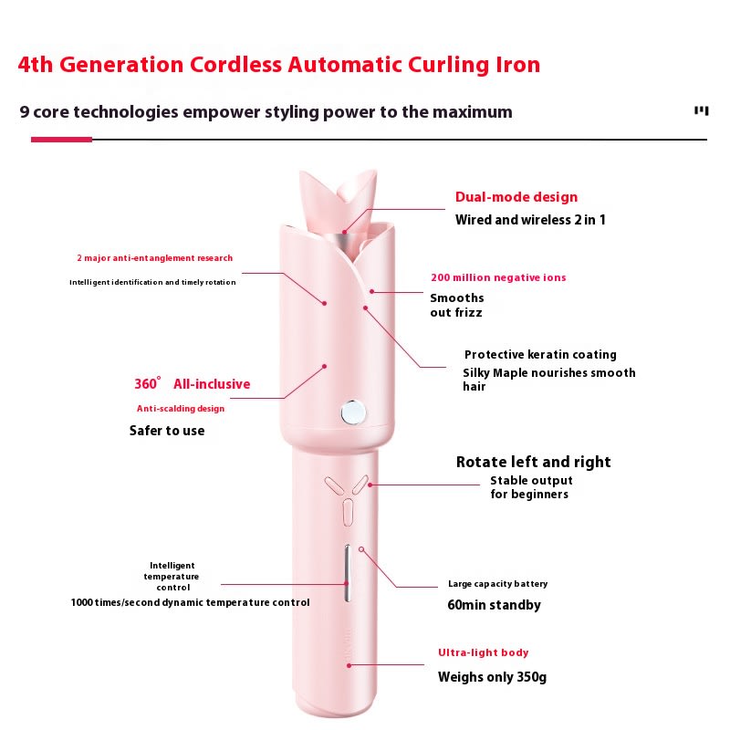 Wireless Hair Curler Home Portable Lazy