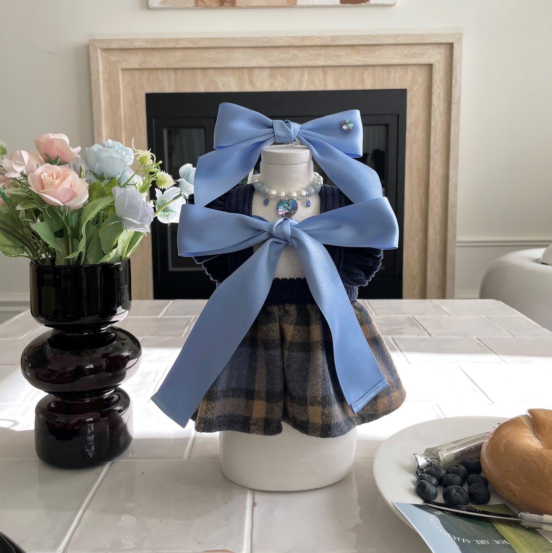 Princess Style Bow Tension Adjustment Headdress Pet Accessories Hair Band view 4