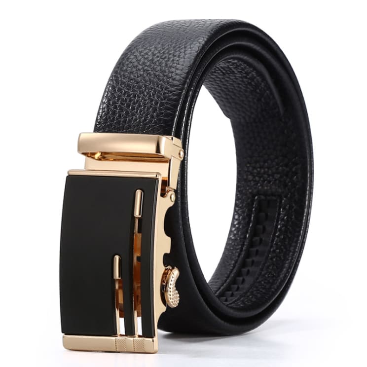 Men's Soft Leather Belt With Automatic Buckle view 4