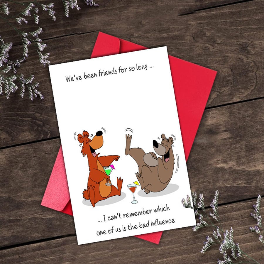 Birthday Greeting Card Funny Greeting Card Funny Text Cartoon Greeting Card view 7
