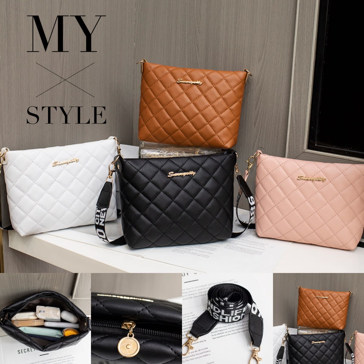 Small Messenger Bag For Women Trend Lingge Embroidery Female Shoulder Bags Fashion Chain Ladies Crossbody Purse view 10