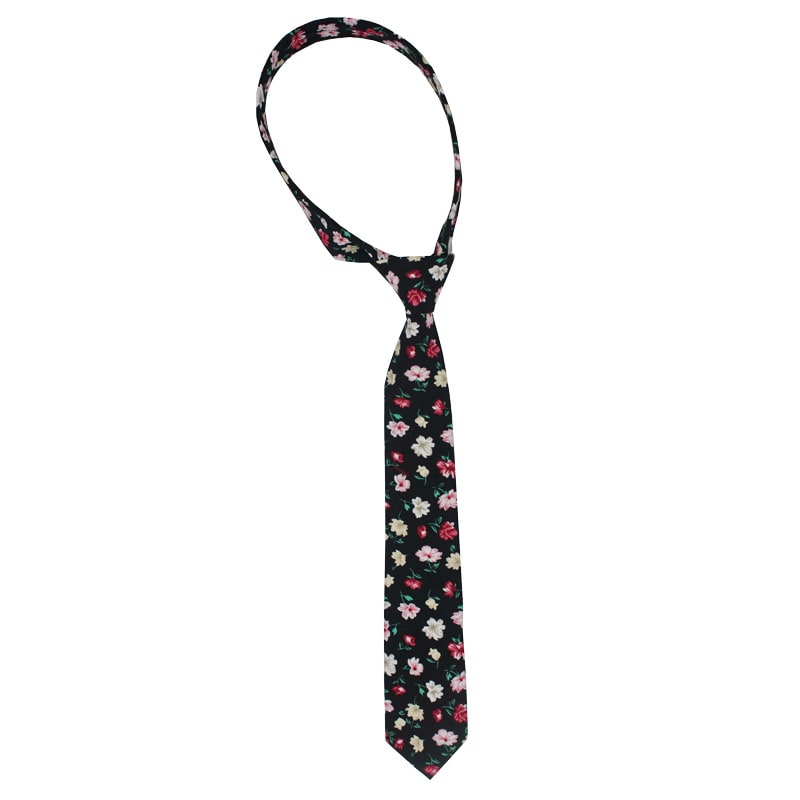 Men's Suit Printed Cotton Pocket Handkerchief With Floral Patterns, Fashionable And Casual Printed Tie