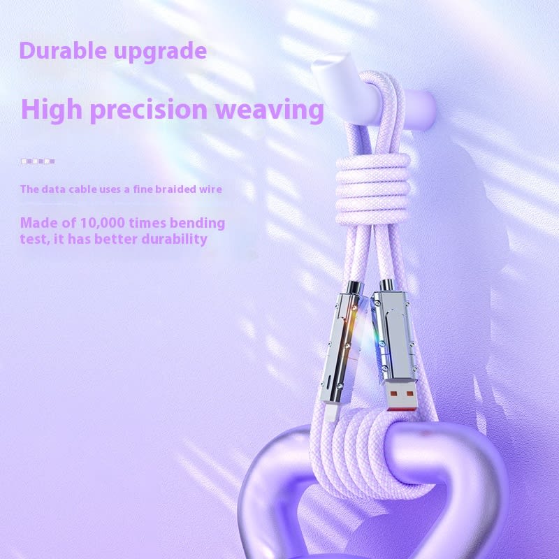 Zinc Alloy 48 Cloth Braided Data Cable Fast Charge view 3
