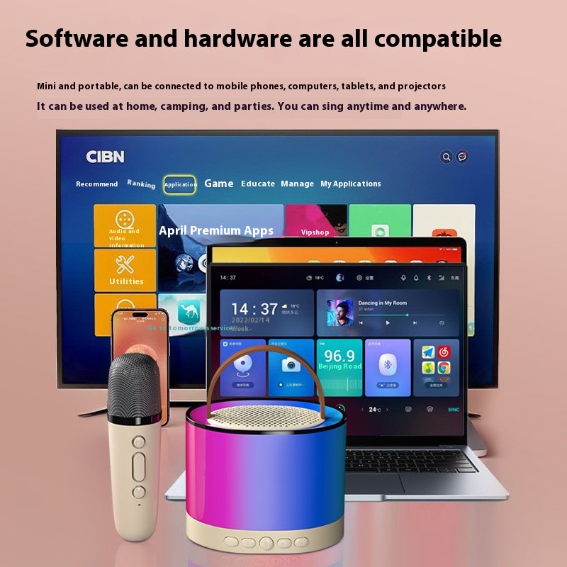 K52 Wireless Microphone Audio Integrated Microphone Karaoke Speaker view 7