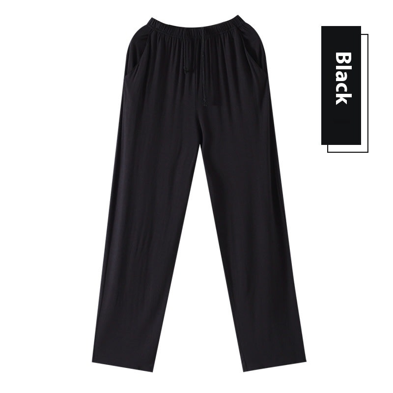 Men's Home Solid Color Casual Pajama Pants view 3