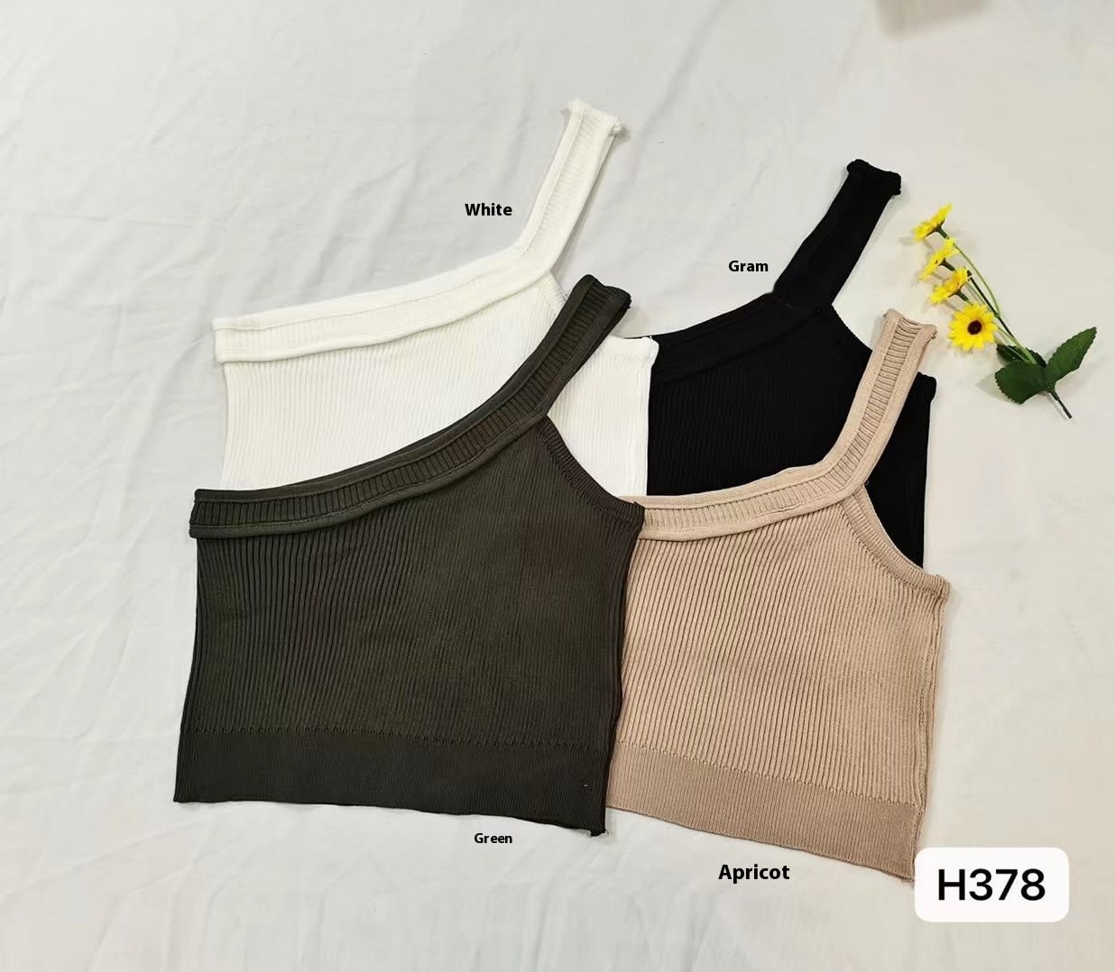 Hot Girl Irregular Shoulder Summer Vest For Women view 6