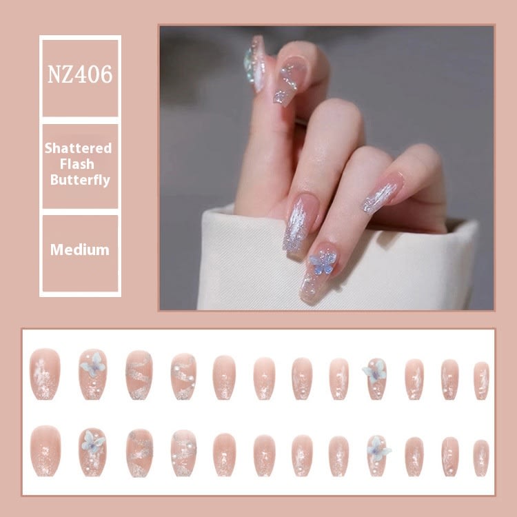 Pearl Broken Aurora Butterfly Wear Nail Tip view 6