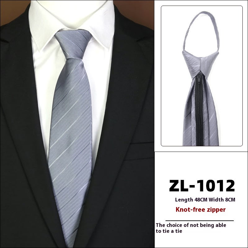 Men's Formal Wear Business Zipper Tie-free view 35