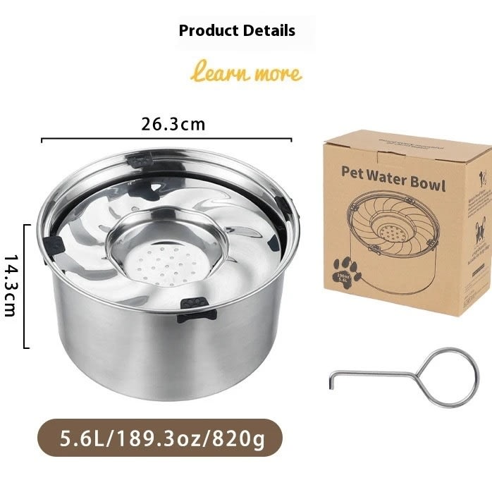 Dogs And Cats Supplies Drinking Water Large Capacity Bowl view 2
