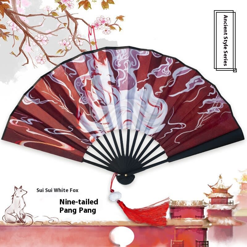 Antique Series Han Chinese Clothes Match Folding Fan view 8