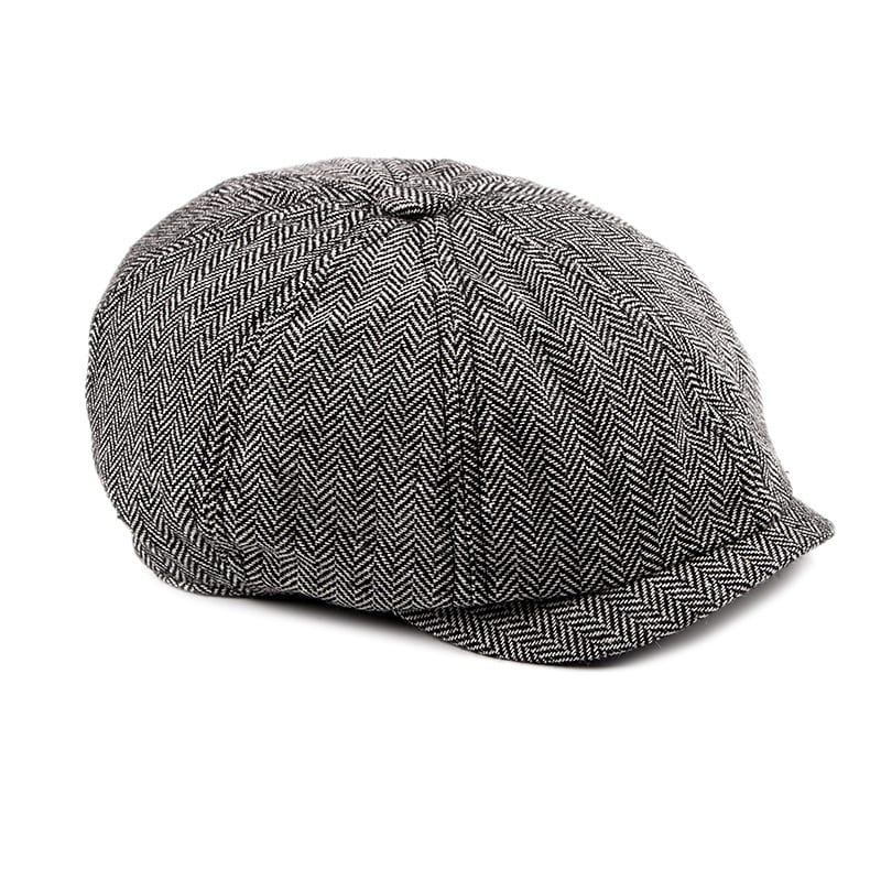 Fashion Retro Octagonal Hat Male Fashion Plaid Beret view 2