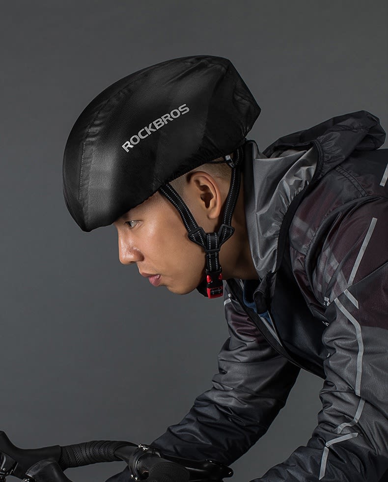 Bicycle Rainproof Dust Cover Mountain Highway Riding Hat Helmet view 3