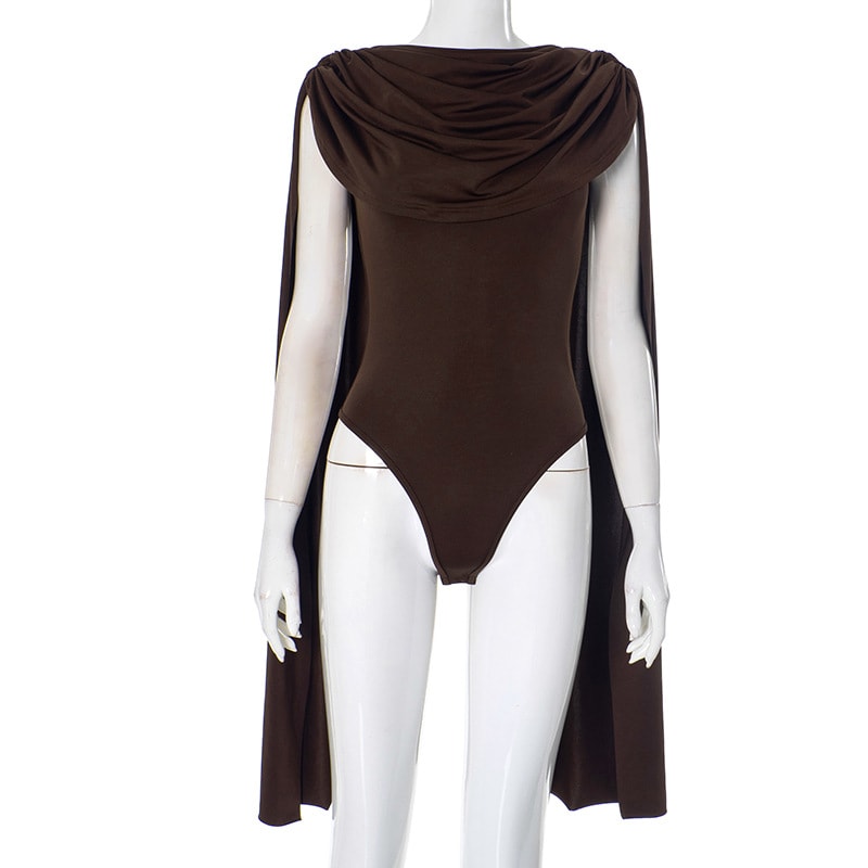 Slim Fit Swing Collar Bottoming Top Long Sleeve Jumpsuit view 2