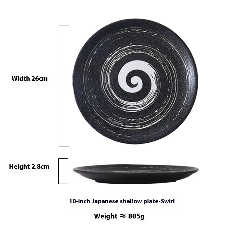 Japanese Household Simple Ceramic Shallow Plate view 14