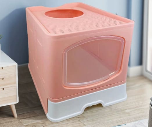 No Plus-sized Folding Litter Box Fully Enclosed Cat Toilet view 3