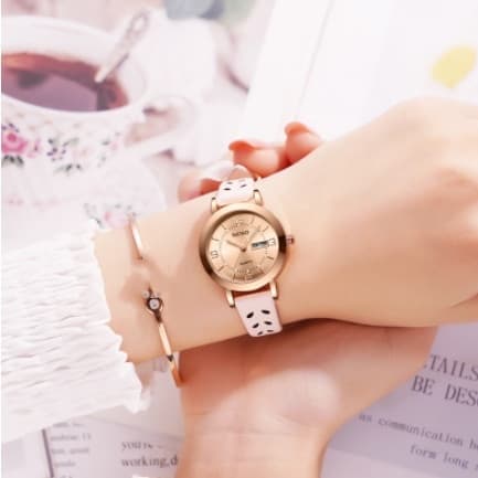 Night Light Waterproof Dual Calendar Women's Alloy Quartz Watch view 6
