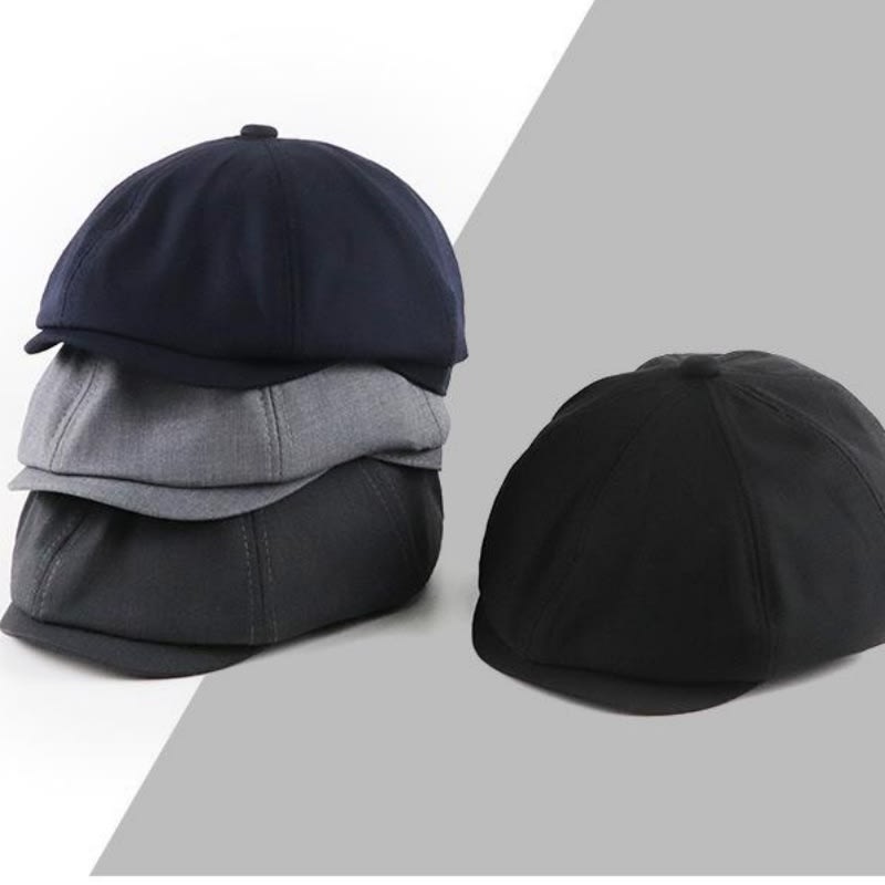 Men's And Women's Solid Color Retro Beret view 5