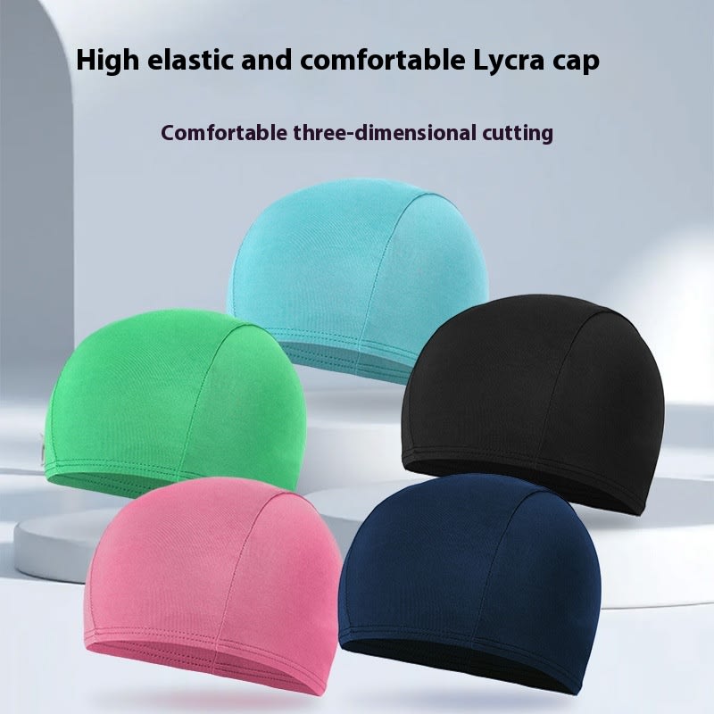 Solid Color High-elastic Fashion Lycra Swimming Cap Product view 8