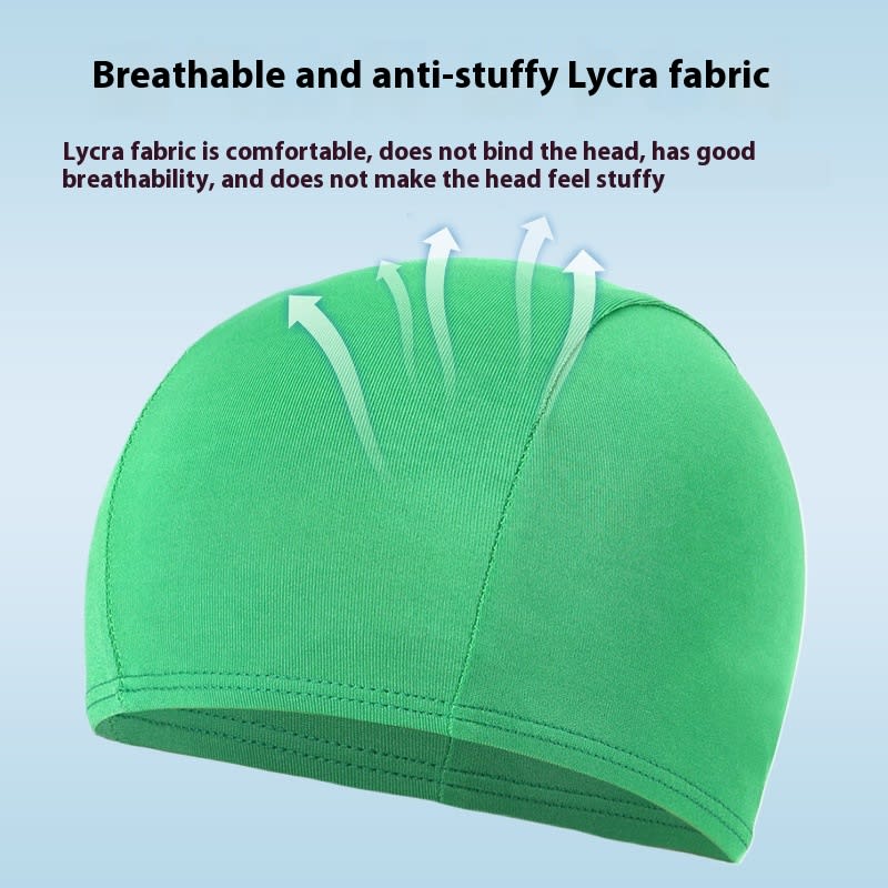 Solid Color High-elastic Fashion Lycra Swimming Cap Product view 2