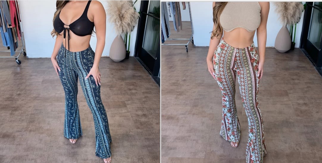 High Elastic Tight Pants Slim Sexy Print Trousers Womens Clothing view 15