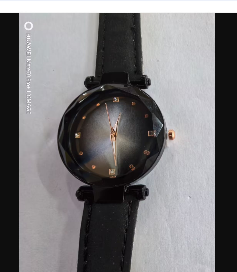 Rose Gold Women Watches Fashion Diamond Ladies Starry Sky Magnet Watch Waterproof Female Wristwatch view 4