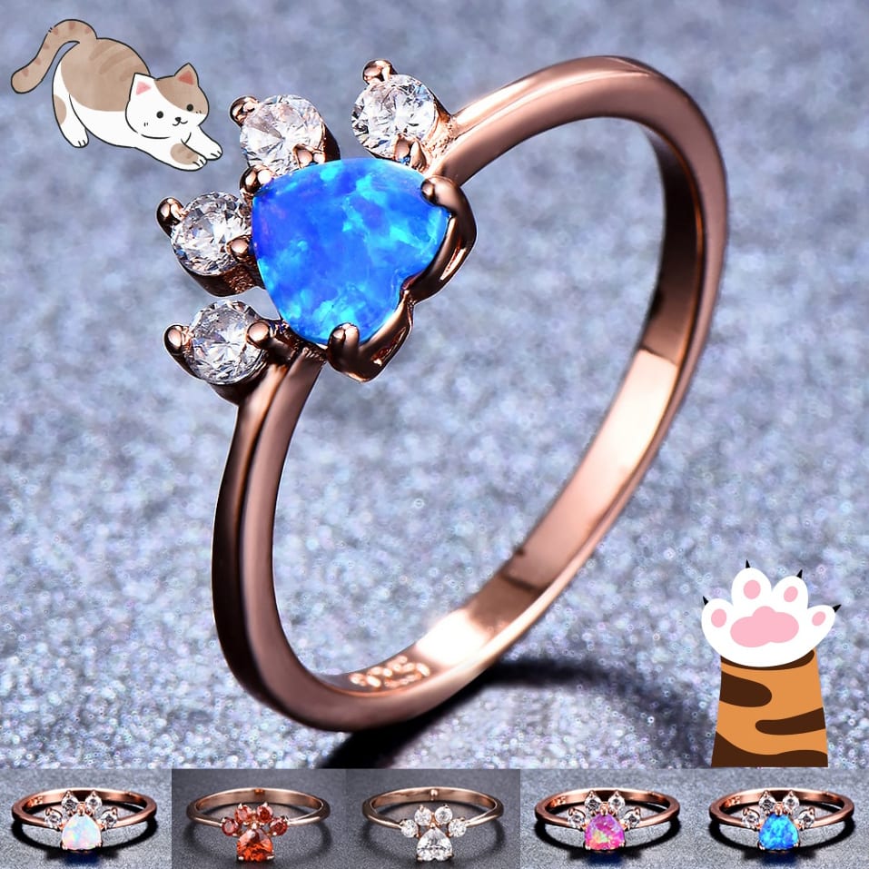 Cute Cat-claw-shaped Rings Fashion Personality Rhinestone Ring Women's Jewelry view 11