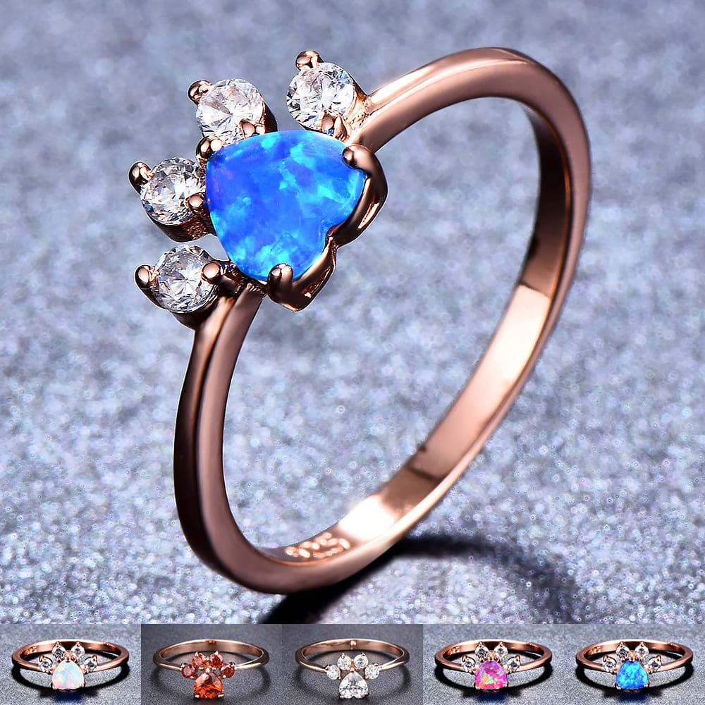 Cute Cat-claw-shaped Rings Fashion Personality Rhinestone Ring Women's Jewelry view 2