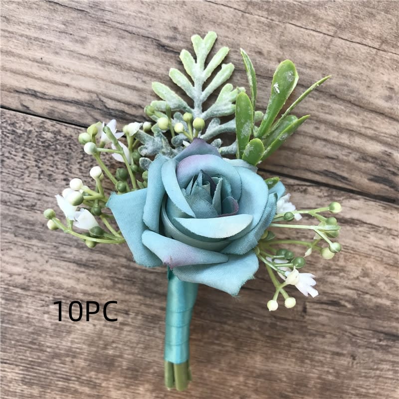 Korean Fabric Bride And Groom Corsage Rose Small Buds Silk Flower Before Marriage view 12