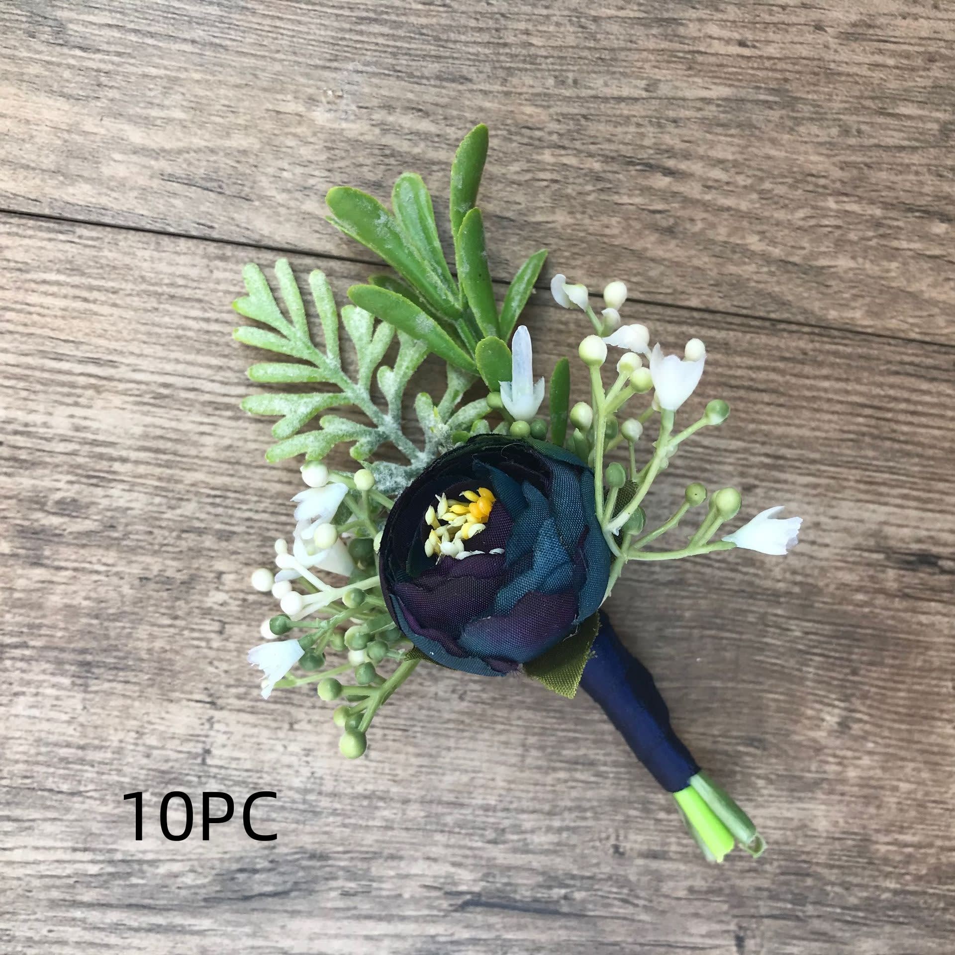Korean Fabric Bride And Groom Corsage Rose Small Buds Silk Flower Before Marriage view 4