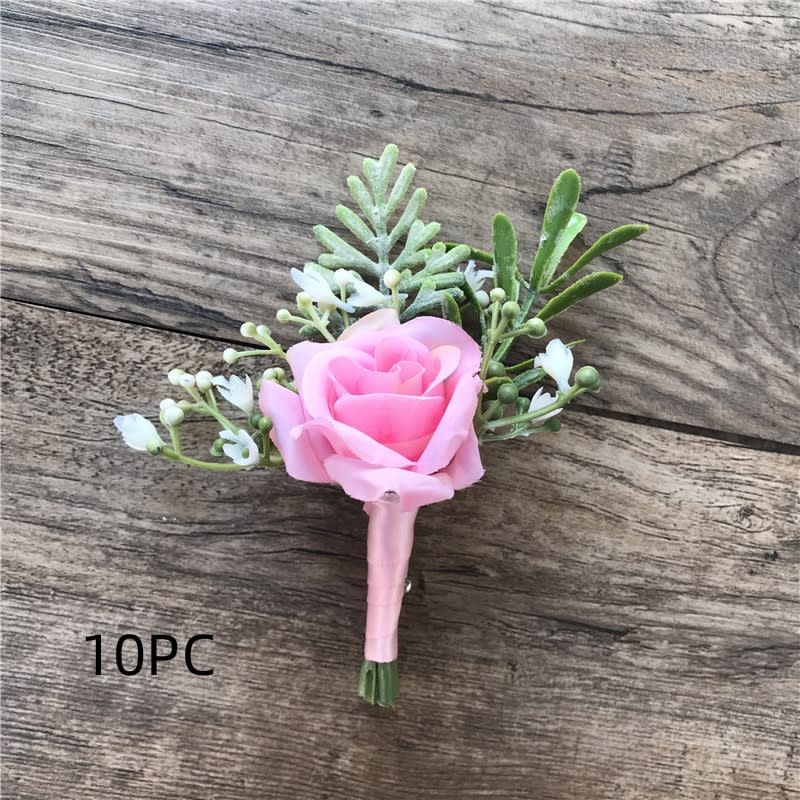 Korean Fabric Bride And Groom Corsage Rose Small Buds Silk Flower Before Marriage view 8