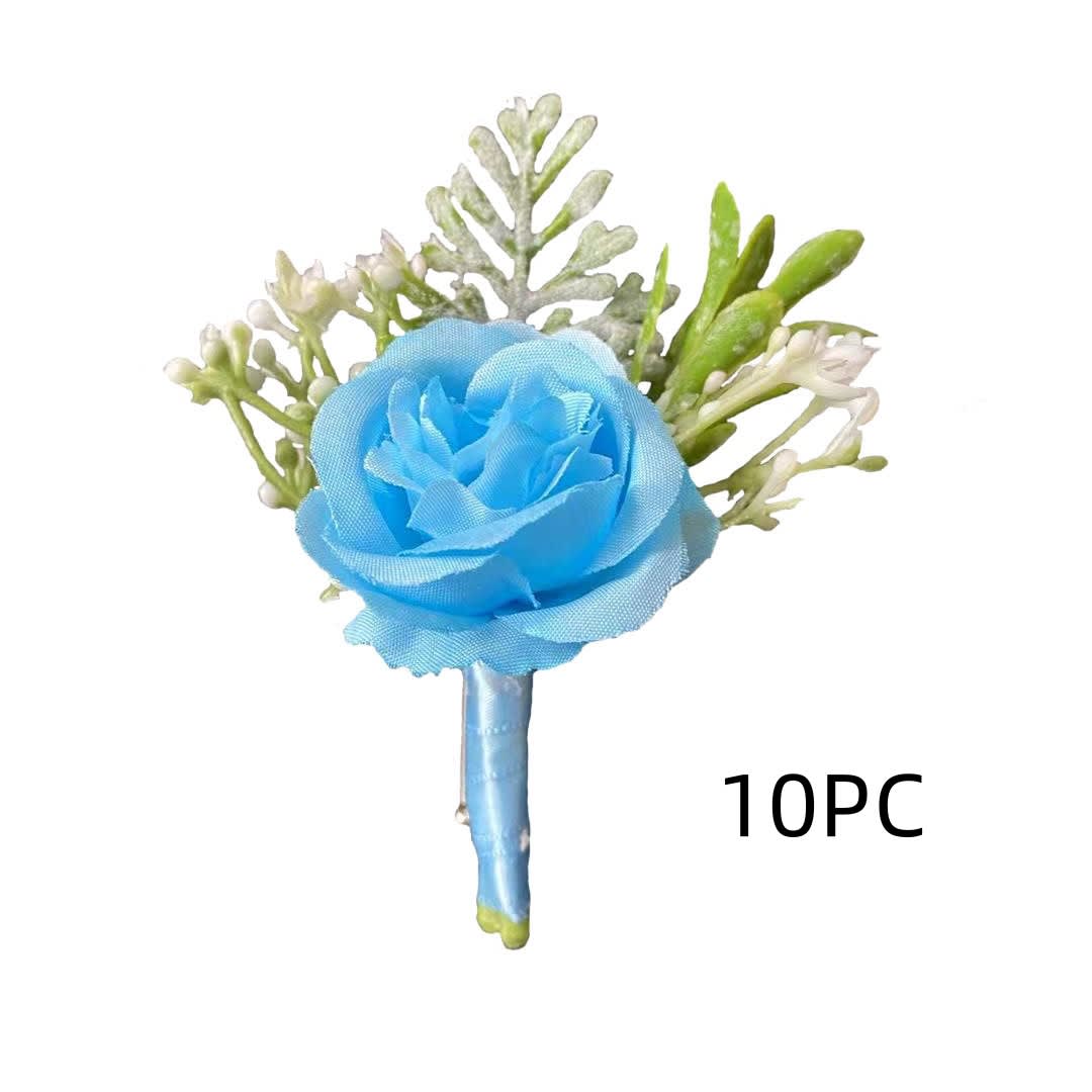 Korean Fabric Bride And Groom Corsage Rose Small Buds Silk Flower Before Marriage view 13