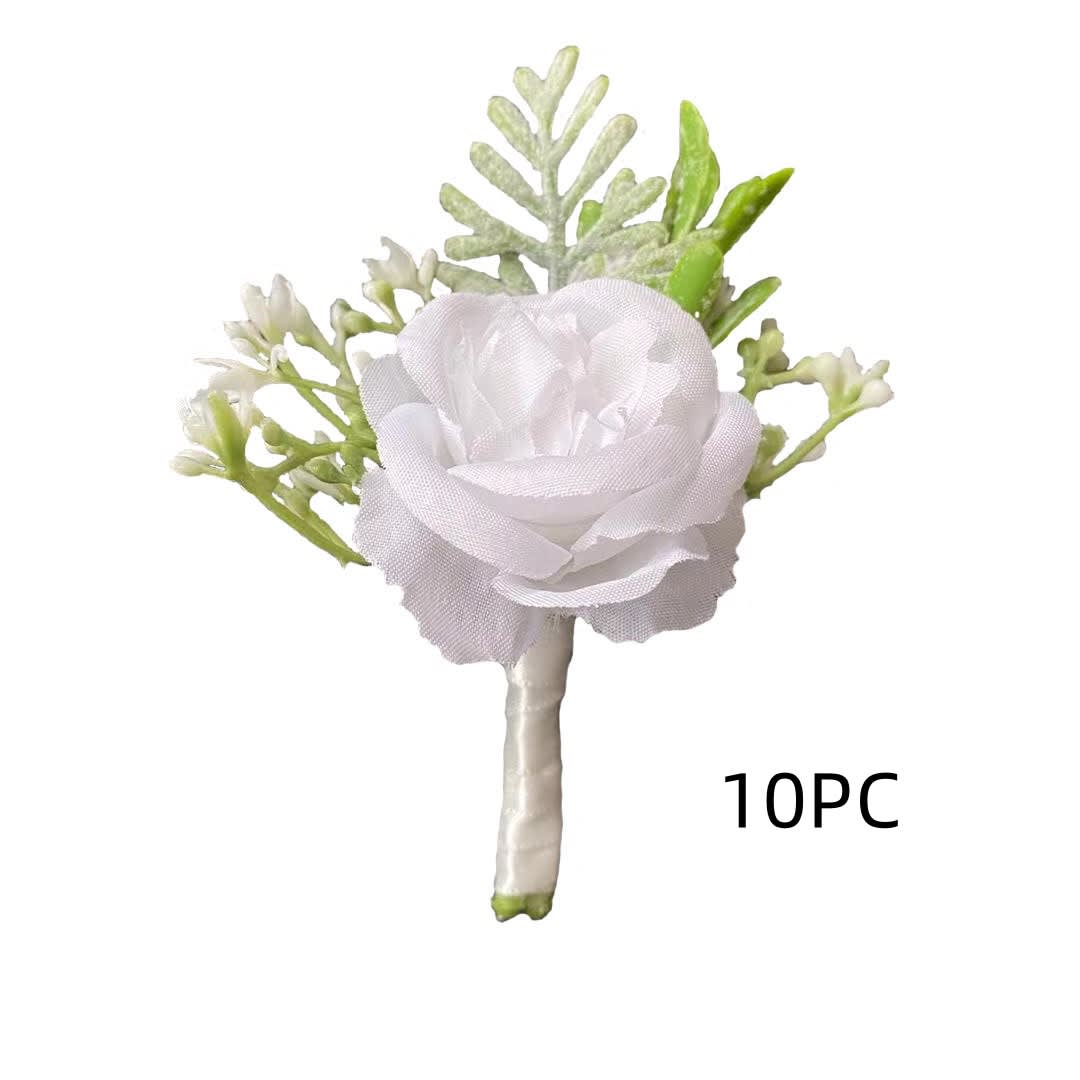 Korean Fabric Bride And Groom Corsage Rose Small Buds Silk Flower Before Marriage view 11