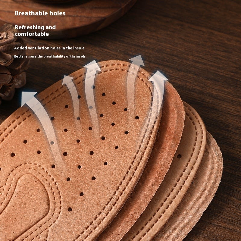 Sweat Absorbing And Deodorant Breathable Pigskin Insole view 3