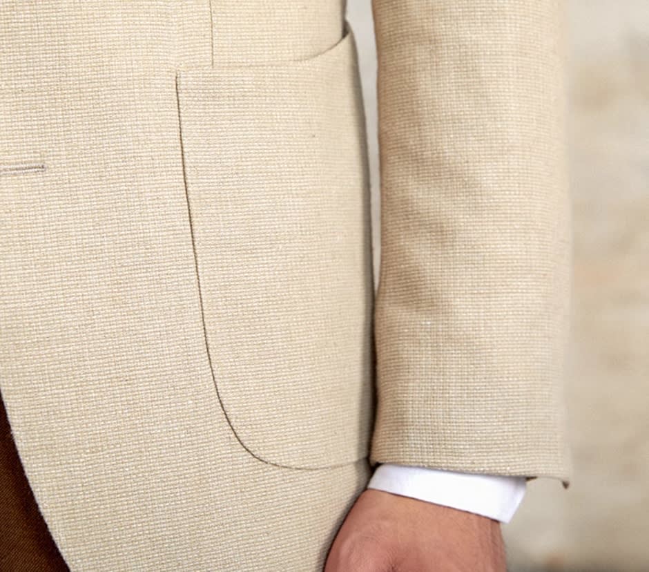 Commuter Cotton And Linen Textured Single-breasted Suit British Fashion Breathable view 10